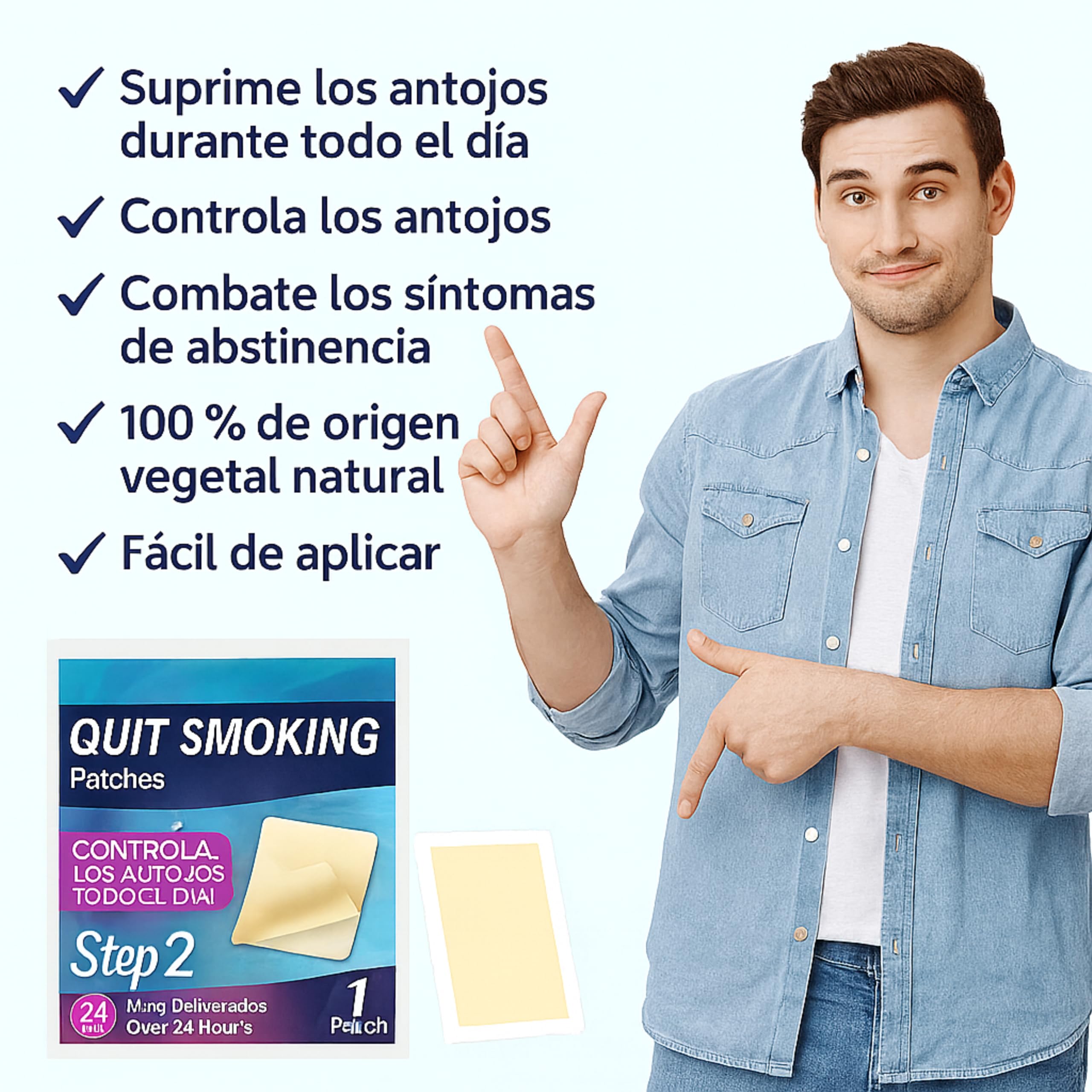 BAYON Parches para Dejar de Fumar — Paso 2 (14mg)